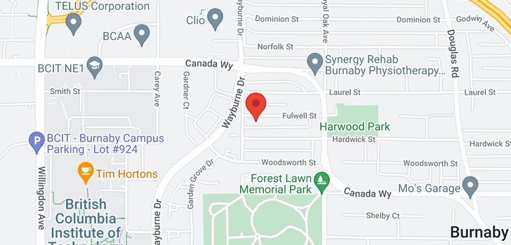 map of 4942 FULWELL STREET